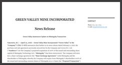 Desktop Screenshot of greenvalleymine.com