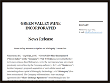 Tablet Screenshot of greenvalleymine.com